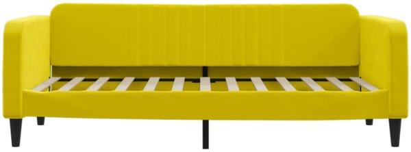 vidaXL Tagesbett Ausziehbar mit Schubladen Gelb 90x200 cm Samt 3197116 Bild 2