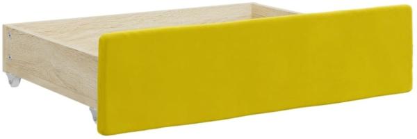 vidaXL Tagesbett Ausziehbar mit Schubladen Gelb 90x200 cm Samt 3197116 Bild 5