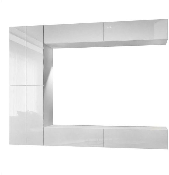 Lookway Wohnwand COLETTE III mit Push-to-Open-System und LED-Beleuchtung