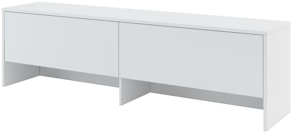 MEBLINI Hängeschrank für Horizontal Schrankbett Bed Concept - Wandschrank mit Ablagen, Fächern und Teleskopen - Wandregal - BC-09 für 140x200 Horizontal - Weiß Matt