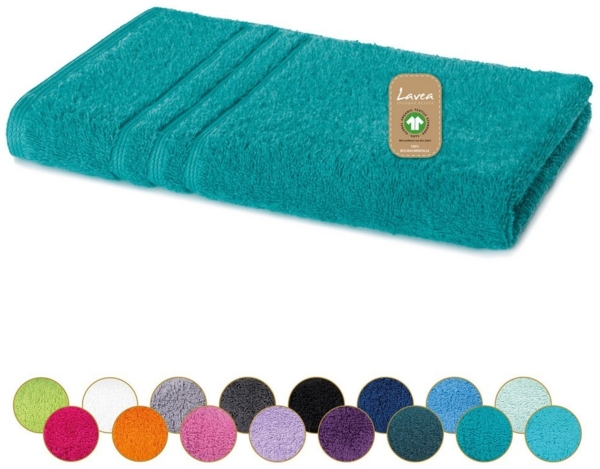 Lavea Handtücher Bali Handtuch 50x100 cm, Weiches Bio-Baumwollfrottee (1-St), pflegeleicht, GOTS-zertifiziert, extra saugstark mit 500g/m²