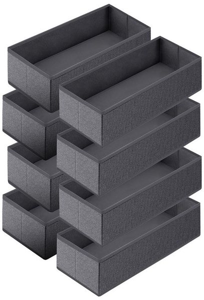 Sekey Aufbewahrungsbox Aufbewahrungsbox Set aus Vliesstoff – faltbarer, 8 St Schubladen Organizer für Schrank und Kleiderschrank 19×40×11 cm
