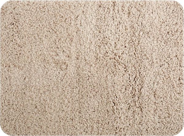 MSV Badteppich Badematte Badvorleger Duschvorleger Mikrofaser Hochflor flauschig 40x60 cm – Beige