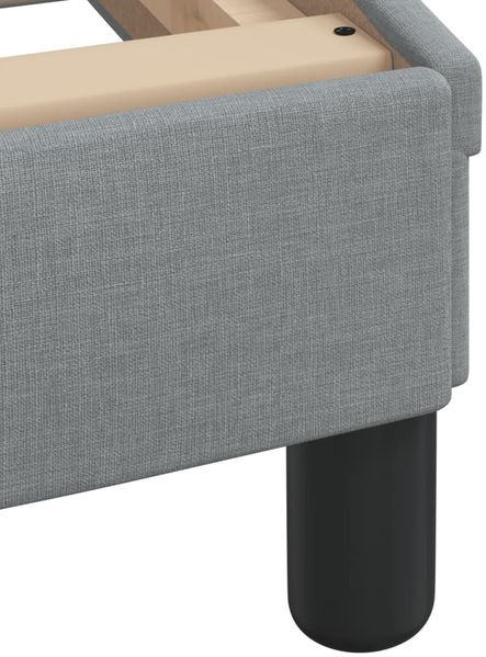 vidaXL Bett mit Matratze "Dover" Hellgrau 80x200 cm Stoff 3208284 Bild 6