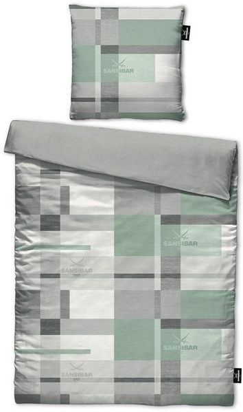 Sansibar Sylt Wendebettwäsche Bettwäsche Sansibar Cliff (2 tlg), Baumwolle, Karo Design, 100% Premium Baumwolle, hautfreundlich, pflegeleicht, Karo-Muster