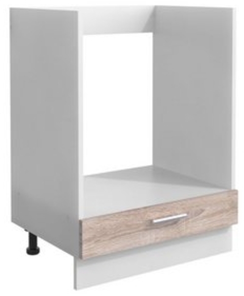 VCM Küchenmöbel Herdumbauschrank & Ofenschrank Esilo 919012 Weiß / Sonoma-Eiche H. 82 x B. 60 x T. 46 cm Bild 6