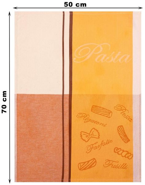 Betz Geschirrtuch 6 Stück Geschirrtücher Italy Motiv Nudeln Größe 50x70 cm Farbe gelb, Küchenhandtuch Gläsertücher
