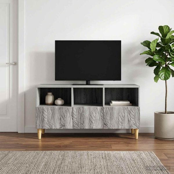 vidaXL TV-Schränk 102 x 34,5 x 50 cm Grau Sonoma Holzwerkstoff 895141