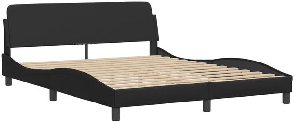 Doppelbett, Bettgestell Modernen mit LED ohne Matratze Schwarz 160x200 cm d1436e Bild 7
