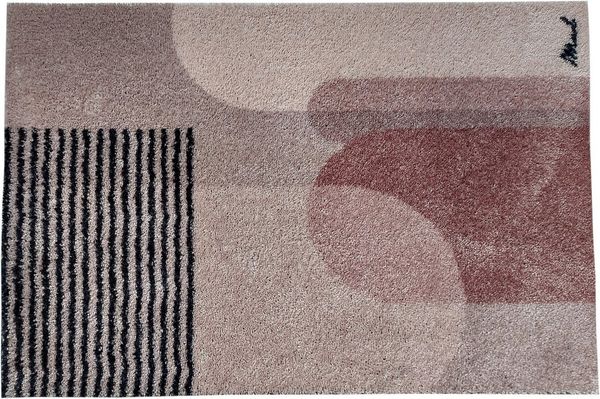 Mad about Mats Badematte ARDA - Trendy Pastellfarben - abstraktes Design, Höhe 9 mm, rutschhemmend beschichtet, fußbodenheizunggeeignet, Polyamid, rechteckig, weicher Badezimmerteppich mit elegantem Design für die gesamte Wohnung