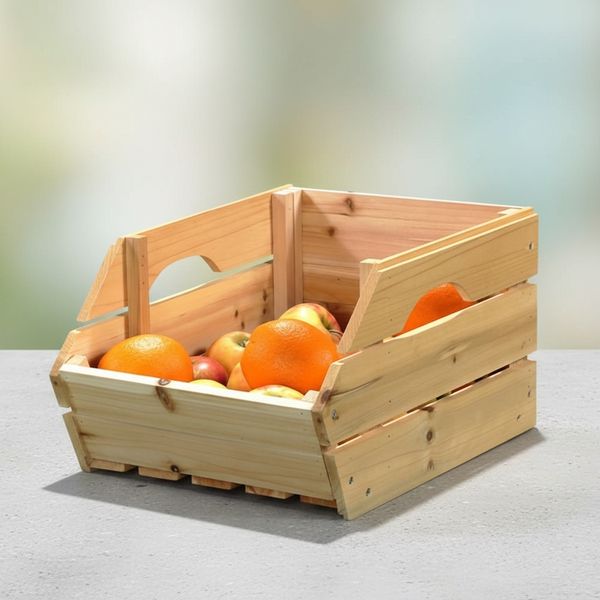 Obstkiste mit Griffen Apfelkisten Holzkisten Weinkisten Holz Kartoffelkiste