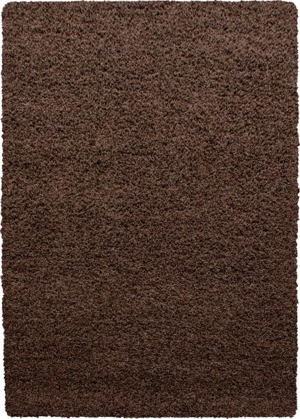 Hochflor Teppich Lux rechteckig - 160x230 cm - Braun Bild 1