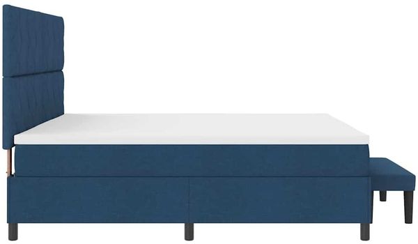 vidaXL Boxspringbett mit Matratze mit Kopfteil Blau 200 x 200 cm Stoff 3344176 Bild 8