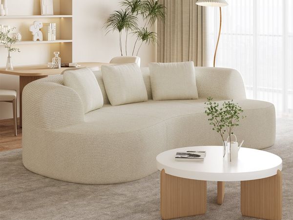 Lexzurn Sofa 3-Sitzer Sofa, Schlafsofa 168x90cm inkl. 3 Zierkissen Bequemes Chenille, Geeignet fur Wohnzimmer, Buro, Lounge, Zimmer, Schlafzimmer, Mit 1200 LBS Belastbarkeit, strapazierfähig & haustierfreundlich