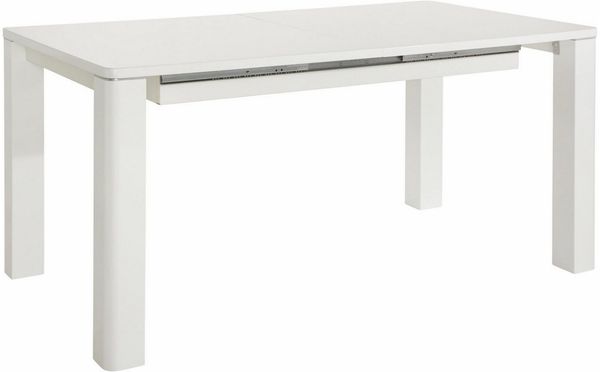 loft24 Esstisch Curtis, Hochglanz Optik mit Tischerweiterung, Länge 160-200 cm