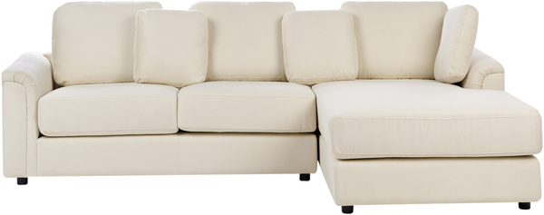 Linksseitiges Ecksofa KOHLO Stoff Helles Beige Linksseitig