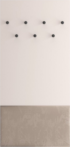 Lomadox Garderobenpaneel VITTORIA-131, in Kaschmir, 69 cm breit, mit Haken und Polster