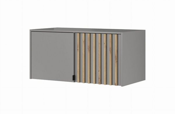 MOEBLO Kleiderschrank JOHN mit Erweiterung (Latten aus Holz, Loft Stil IndustrieSchrank Aufbewahrungsschrank (Spannstange) mit Regalböden, Schlafzimmerschrank mit 2/3/4 drehbaren Türen, 2 Schubladen) (BxHxT): 105/155/206x250x51 cm