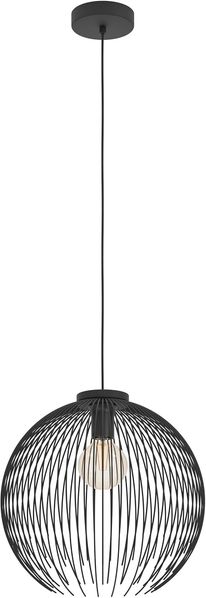 EGLO 'Venezuela' Hängelampe, rund, E27 Fassung, Metall Schwarz, Ø 40 cm