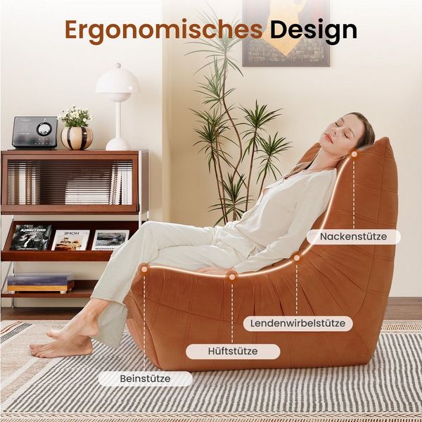 OUNUO Sofa Lounge-Sofa mit Memory-Schaum für kleine Räume