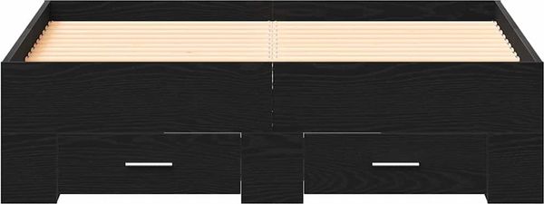 vidaXL Bettrahmen Schwarz Eichen-Optik 120 x 200 cm Holzwerkstoff 3333971 Bild 5