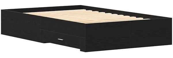 vidaXL Bettrahmen Schwarz Eichen-Optik 120 x 200 cm Holzwerkstoff 3333971 Bild 7