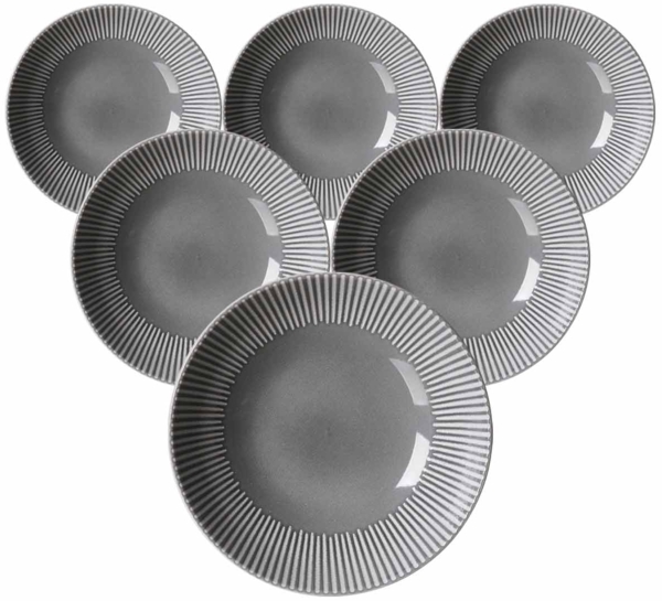 Ritzenhoff & Breker Banda Suppenteller ø 20 cm 6er Set Grau