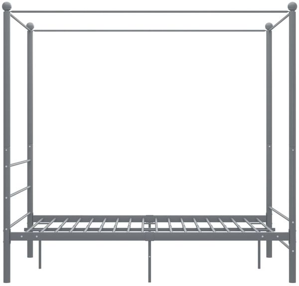 vidaXL Himmelbett Grau Metall 140x200 cm 325062 Bild 3