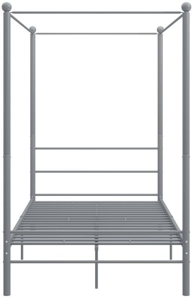 vidaXL Himmelbett Grau Metall 140x200 cm 325062 Bild 4