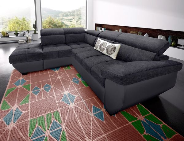 COTTA Ecksofa Speedway L-Form, mit Kopfteilverstellung, wahlweise mit Bettfunktion und Bettkasten