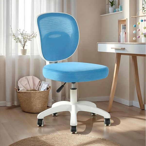 IDIMEX Drehstuhl MAYLA, Kinderzimmer Schreibtischstuhl ergonomisch mit Rollen blau