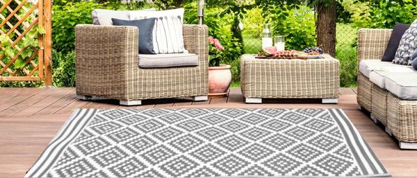 Gartenteppich Austin 120x180 cm grau