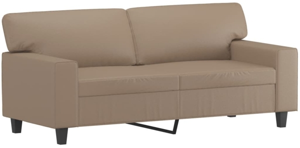 vidaXL 2-tlg. Sofagarnitur mit Kissen Cappuccino-Braun Kunstleder 3201928 Bild 3