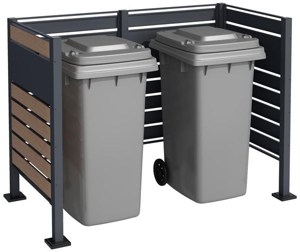 Mülltonnenverkleidung Mülltonnenbox Garten Zaun 120 cm Sichtschutz 1 Erweiterung