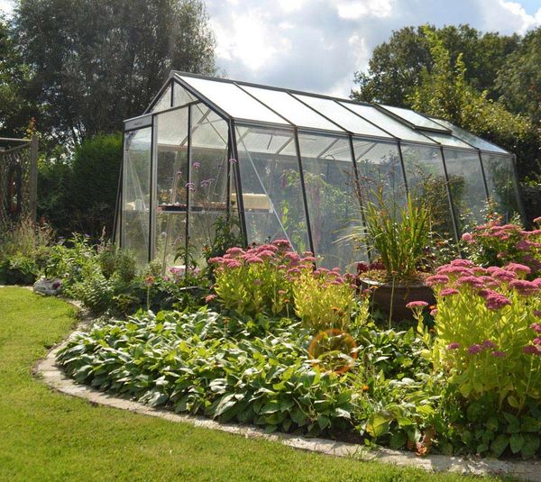 ACD Glas Gewächshaus S106H-B | Silber |
