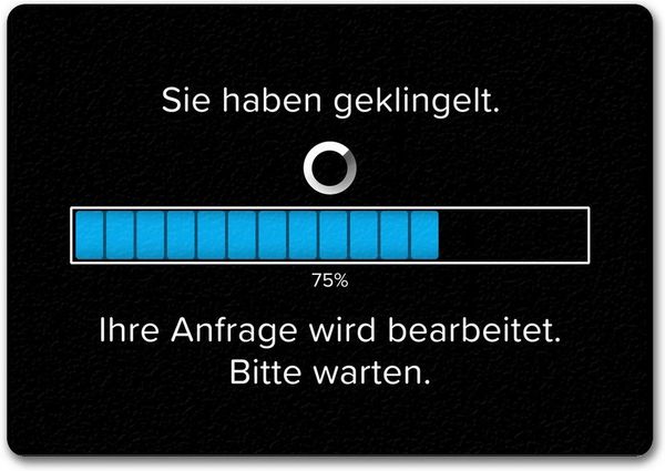 speecheese Fußmatte Sie haben geklingelt Fußmatte in 35x50 cm ohne Rand mit Spruch bitte