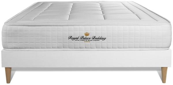 Matratze Balmoral 130x200 cm + Bettgestell mit Lattenrost, H4, Memory-Schaum, Höhe: 24 cm, Weiß Bild 4