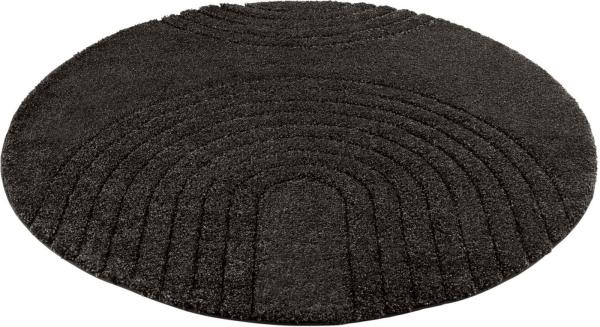 Hochflor Teppich Fergus Dunkelgrau - 160 cm Durchmesser