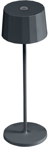 KETTLER KETTLIGHT Tischleuchte RIBBED grau Aluminium/Polycarbonat 11 x 35