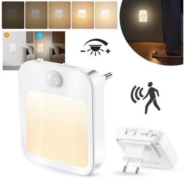 Ophy Nachtlicht Automatisches LED-Nachtlicht mit Bewegungsmelder & Dimmfunktion, für Schlafzimmer, Badezimmer, Küche & Flur (Kinder-Nachtlicht)