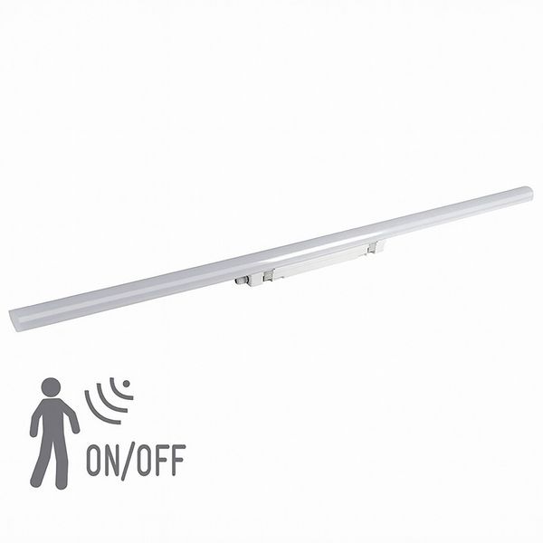 Müller Licht LED Feuchtraumleuchte Aquafix 150cm Weiß 46W 4200lm 4000K Neutralweiß IP65 mit einstellbarem Sensor einfache Montage langlebig energiesparend Lichtband geeignet