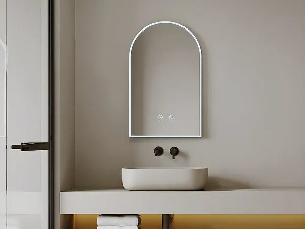 Vente-unique - ARCADI Badzubehör Glas Transparent - B 3,5 cm x H 80 cm x L 50 cm