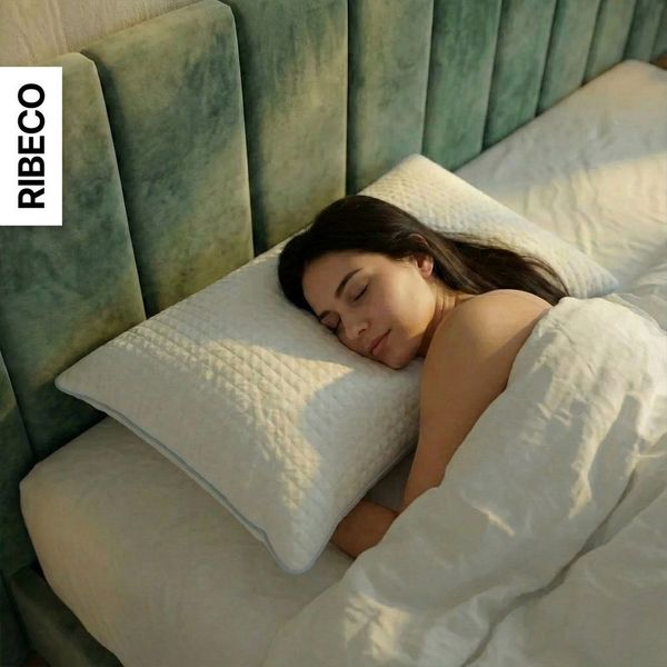 RIBECO Kopfkissen Olaf, 40x80 & 80x80 cm erhältlich, Füllung: Polyester, Bezug: Baumwolle & Polyester, mit kühlender Sommer- und weicher Winterseite!