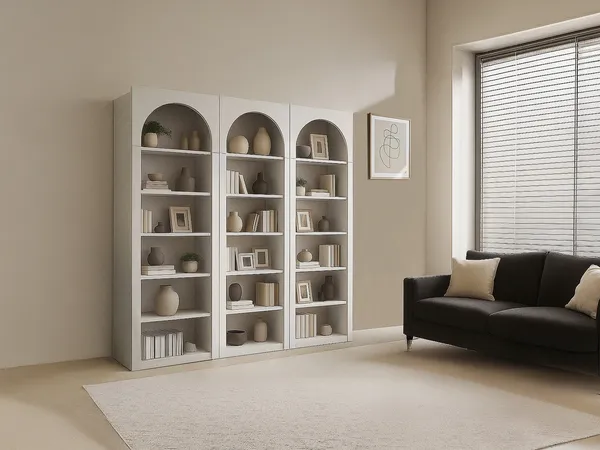 Vente-unique - Set aus 3 Bücherregalen mit 6 Fächern – Beige – CYMORA