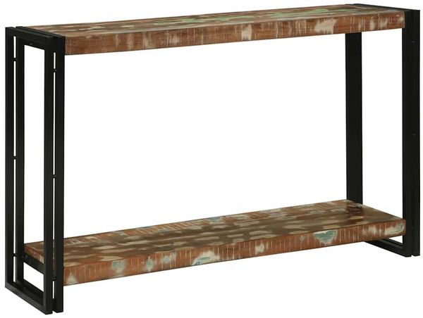 Konsolentisch, Beistelltisch, Konsole 120 x 33 x 75 cm Massives upgecyceltes Holz
