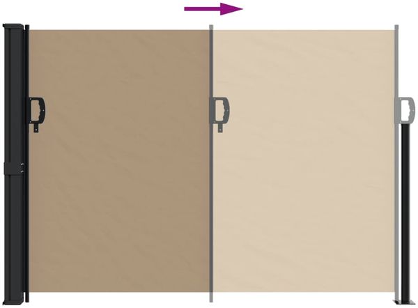 vidaXL Seitenmarkise Ausziehbar Taupe 140x300 cm 4004304 Bild 5