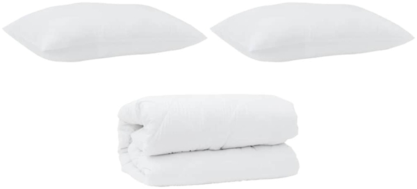 vidaXL Winterbettdecke mit Kissen 2 pcs Weiß Daunenfeder 3376162 Bild 1