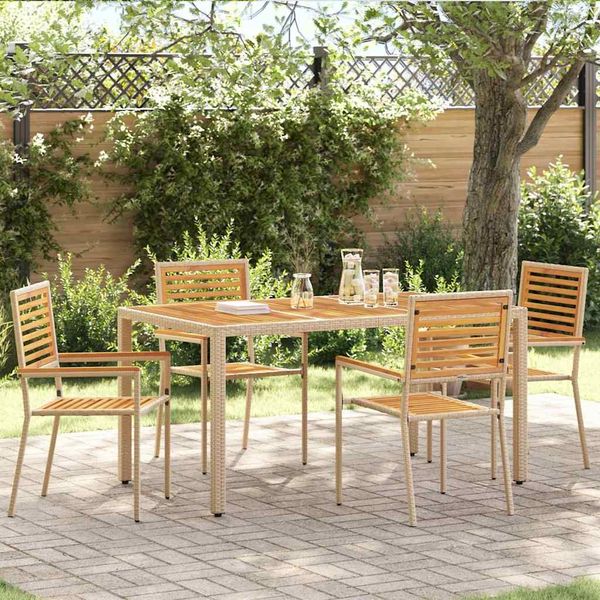 vidaXL Garten Stapelstühle 4 pcs Braun und Beige 54 x 56 x 90 cm 3403060