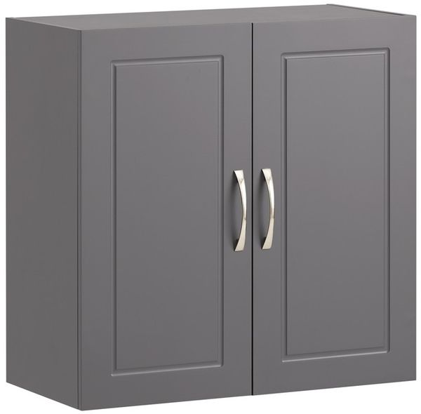 SoBuy FRG231-DG Hängeschrank, MDF, Lackiert, Dunkelgrau, 60 x 60 x 30 cm
