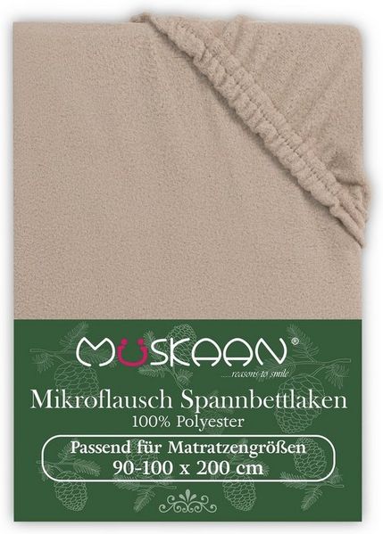 Müskaan Spannbettlaken Spannbetttuch Bettlaken Winter Flausch Warm Leintuch, Fleece, Gummizug: Rundumgummizug, Matratzen Bezug bis 22cm Matratzenhöhe Kuschelig Flauschig